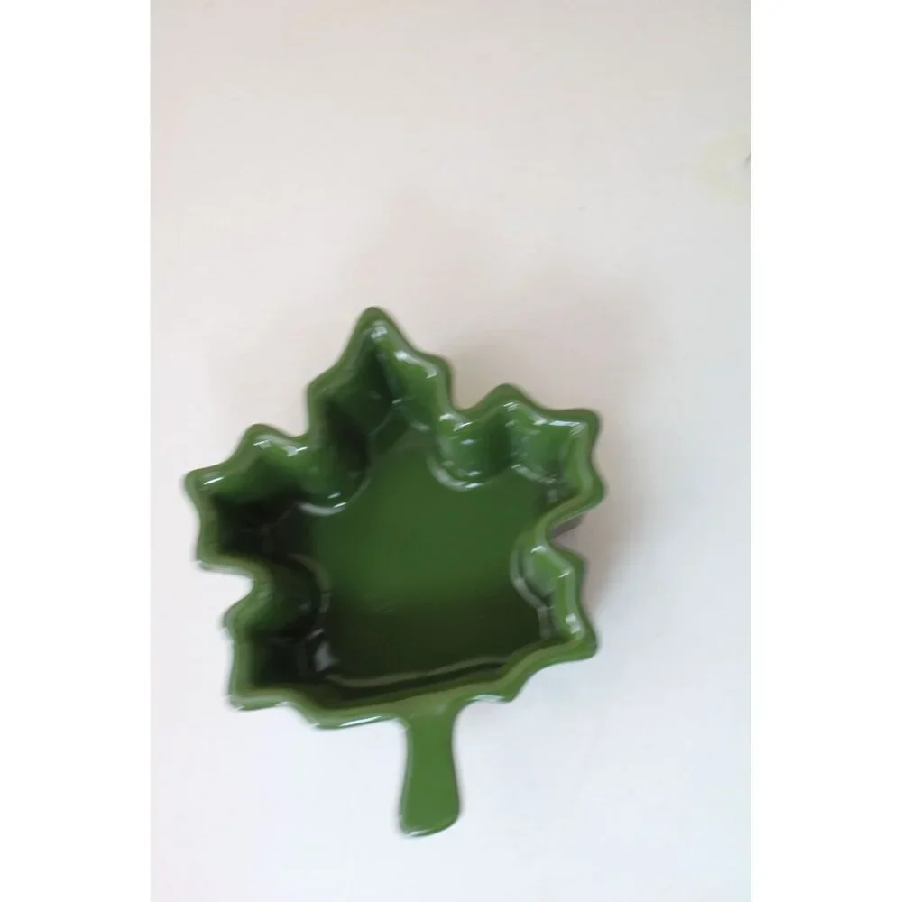 Chantal Green Leaf Single Serve Baking Dish Autumn Fall Ceramic Vintage 91818
